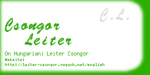 csongor leiter business card